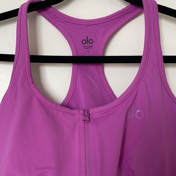 ALO YOGA ELECTRIC VIOLET PURPLE SPEED SPORTS BRA - Picture 3 of 5